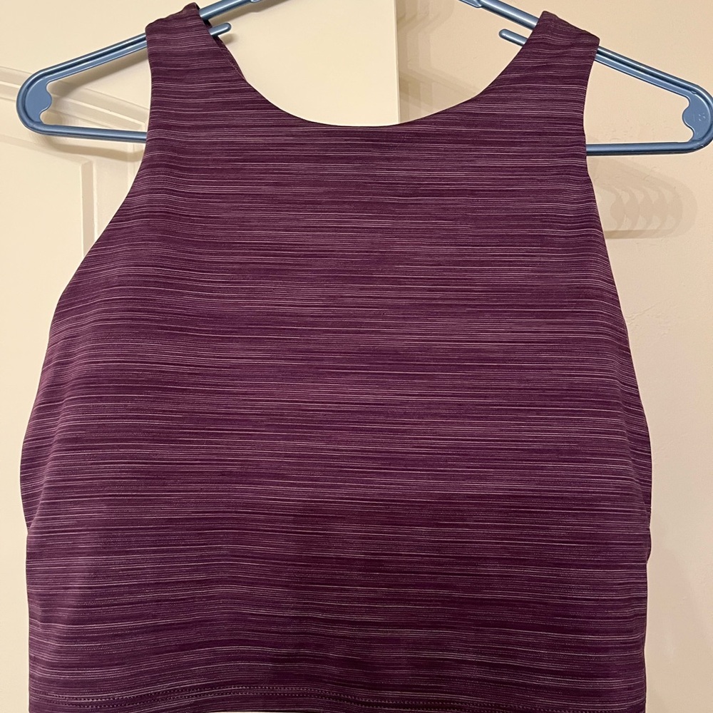 Athleta Striped Purple Tank Top